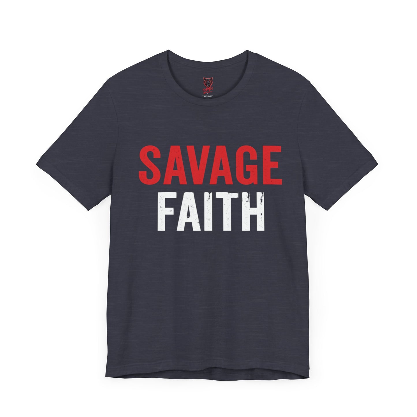 Savage Faith Christian T-Shirt – Bold Faith-Based Graphic Tee for Men & Women | Inspirational Christian Apparel