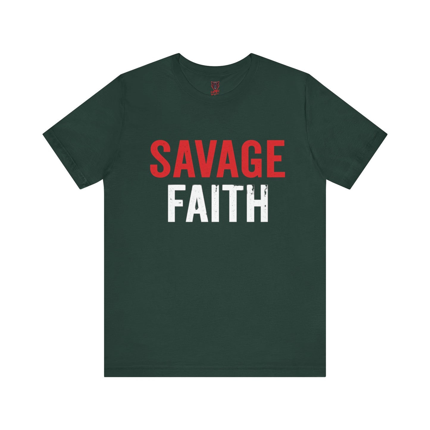 Savage Faith Christian T-Shirt – Bold Faith-Based Graphic Tee for Men & Women | Inspirational Christian Apparel