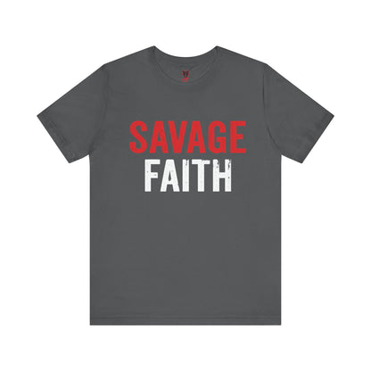 Savage Faith Christian T-Shirt – Bold Faith-Based Graphic Tee for Men & Women | Inspirational Christian Apparel