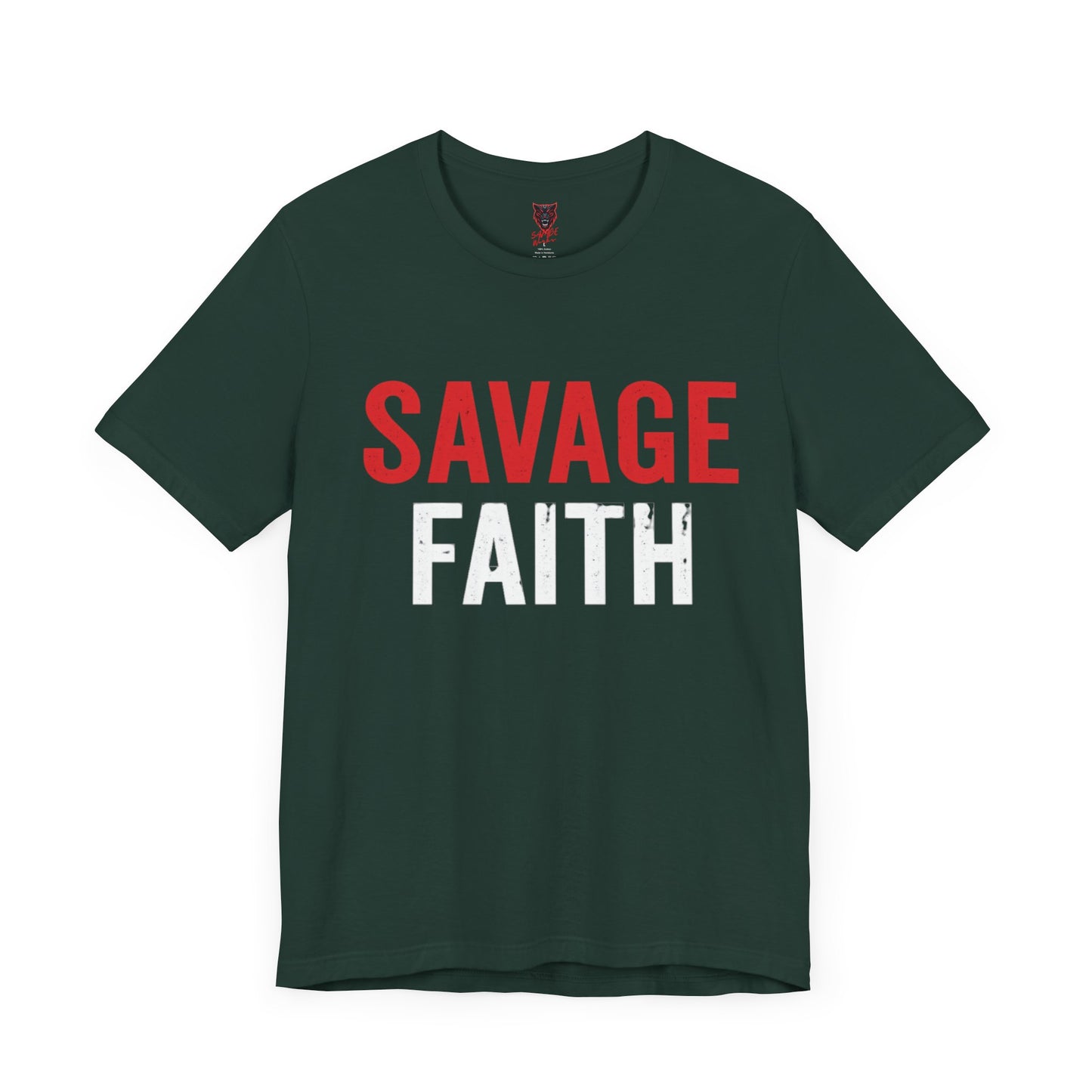 Savage Faith Christian T-Shirt – Bold Faith-Based Graphic Tee for Men & Women | Inspirational Christian Apparel