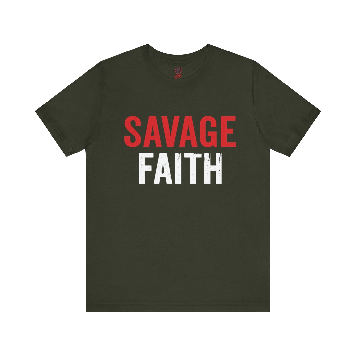 Savage Faith Christian T-Shirt – Bold Faith-Based Graphic Tee for Men & Women | Inspirational Christian Apparel