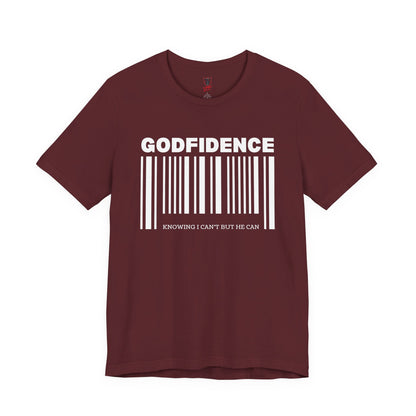 Godfidence Unisex Short Sleeve Tee | Inspirational T-Shirt, Faith-Based Apparel, Motivational Outfit, Gift for Him/Her, Casual Wear