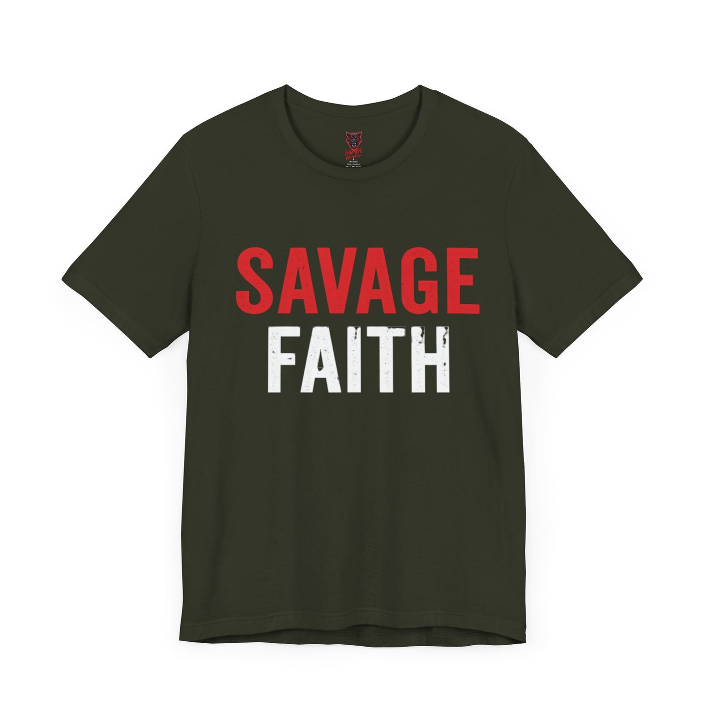 Savage Faith Christian T-Shirt – Bold Faith-Based Graphic Tee for Men & Women | Inspirational Christian Apparel