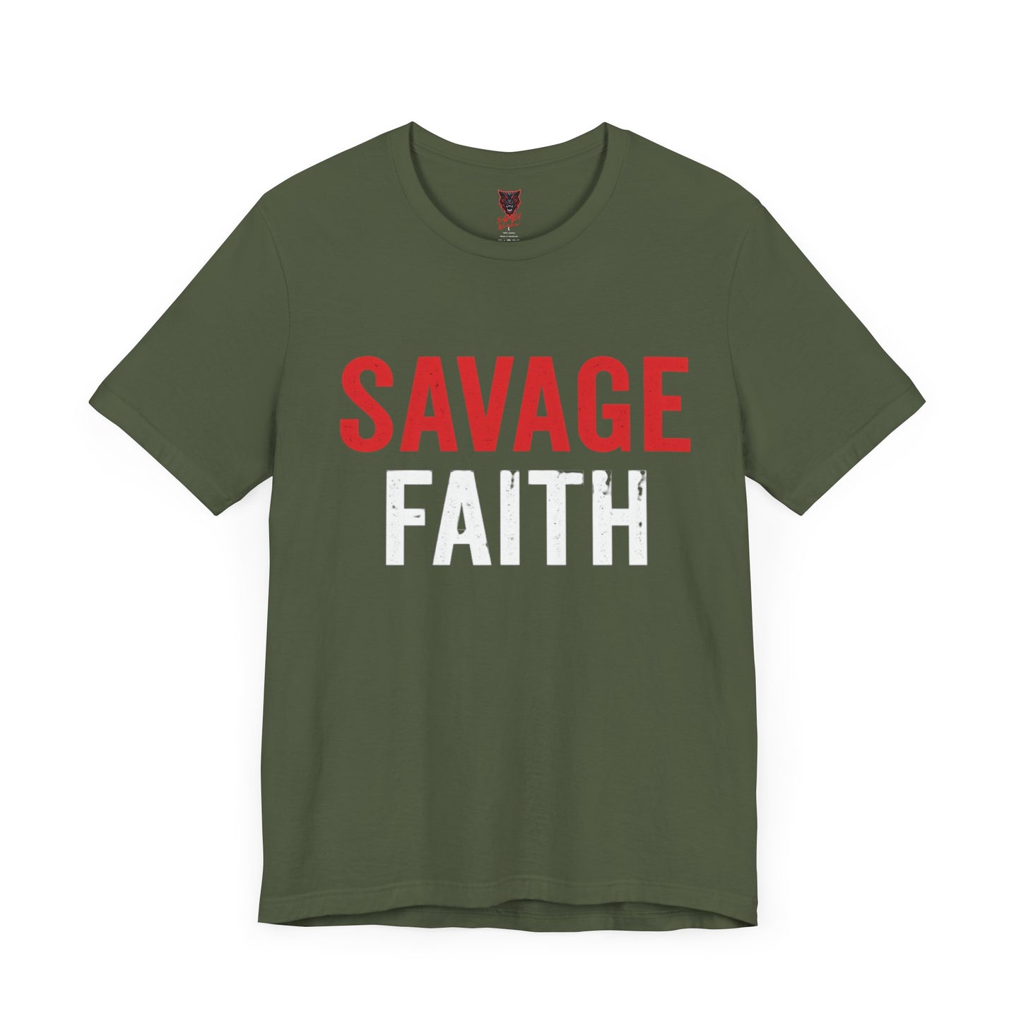 Savage Faith Christian T-Shirt – Bold Faith-Based Graphic Tee for Men & Women | Inspirational Christian Apparel