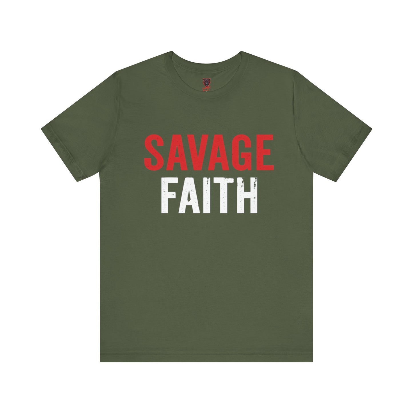Savage Faith Christian T-Shirt – Bold Faith-Based Graphic Tee for Men & Women | Inspirational Christian Apparel