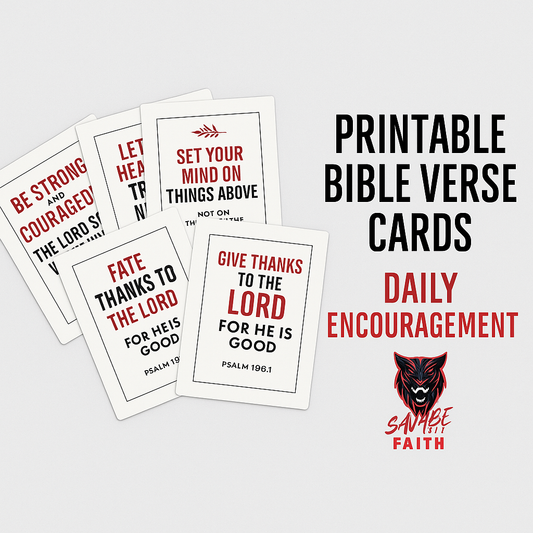 Printable Bible Verse Cards for Daily Encouragement – Scripture Cards for Faith and Strength | Savage Faith PDF Download
